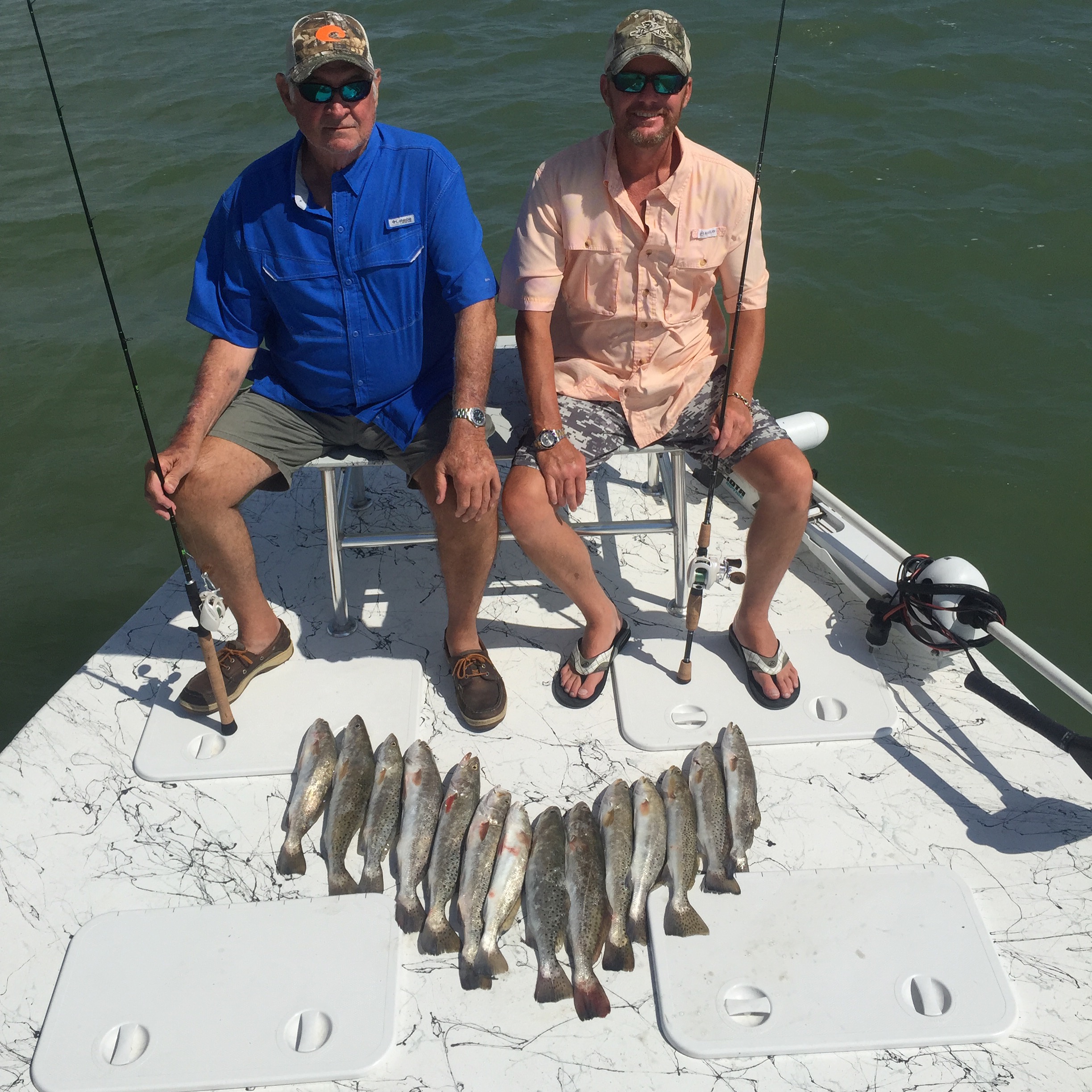 The Ratliff's guided bay fishing trip for trout